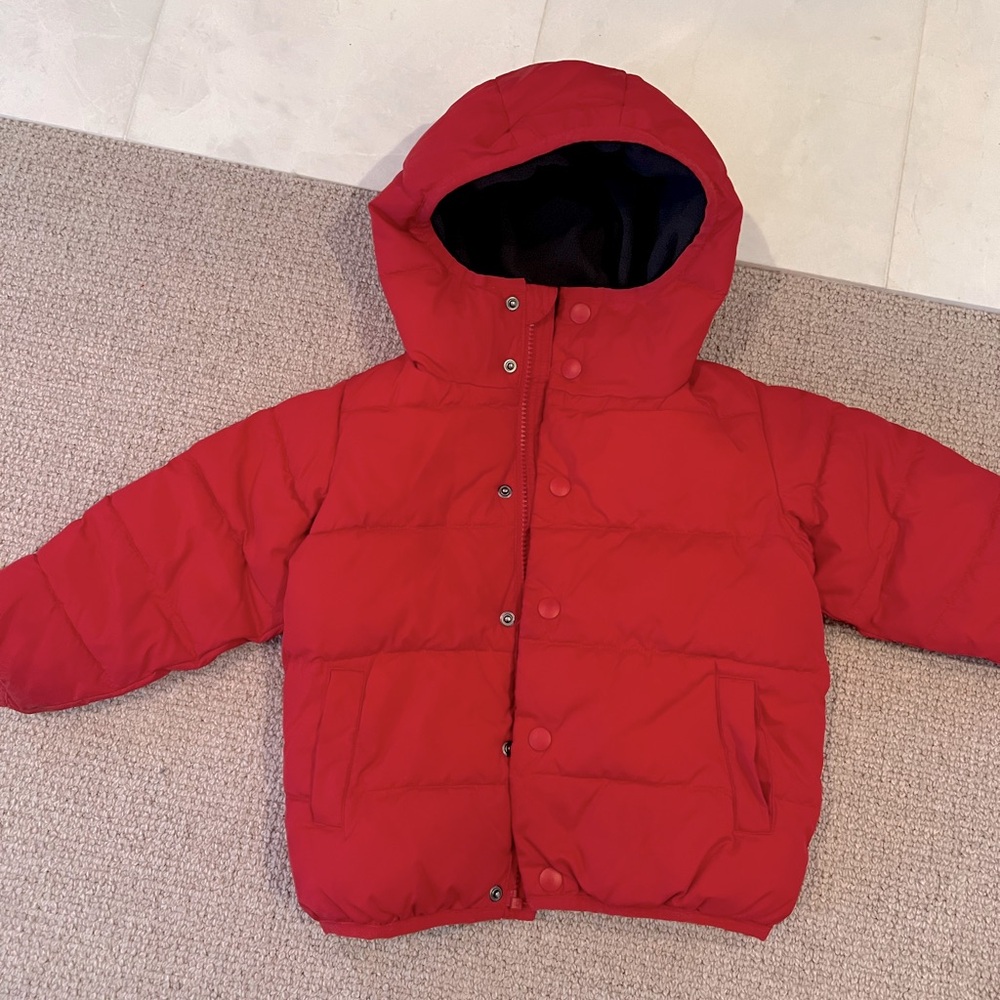 Kids red puffer coat